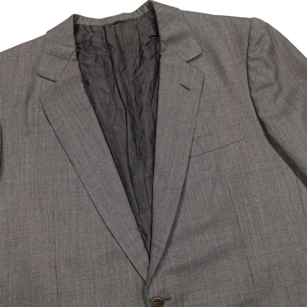 BRIONI Men's Size 48R Gray Houndstooth 2-Button Sport Coat Blazer Jacket Italy